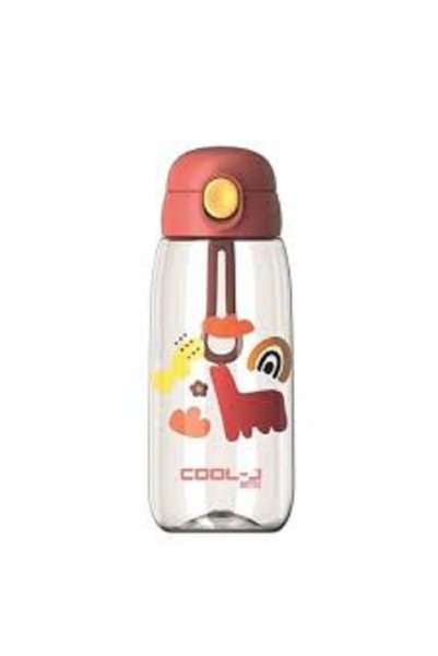 Gıpta Pipetli Kilitli Tritan Matara 600ml Kırmızı