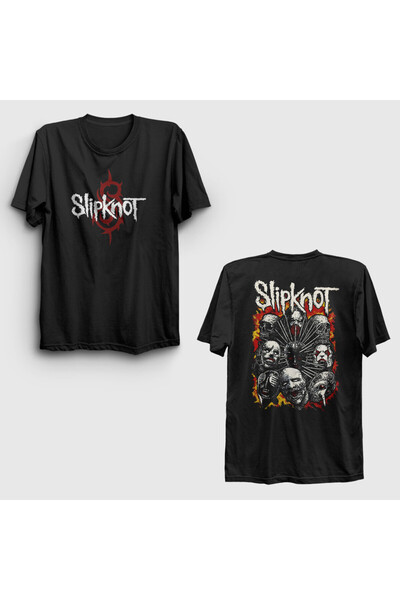 Presmono Hellfire Metal Slipknot Unisex Crna T-shirt - Leđa Štampano 516940tt