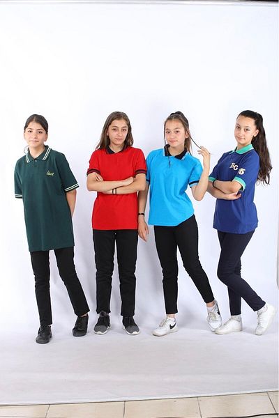 GÜMÜŞ COLLECTİONS Navy Blue Unisex Linen Slim Fit Cut Lycra Canvas School Pants High School/School