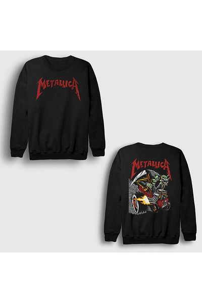 Presmono Унисекс черен суитшърт с принт на Metallica Cincinnati и щампа Brandon Heart на гърба 517303tt