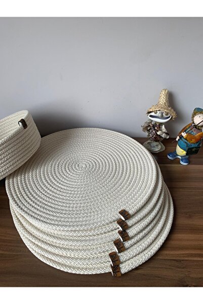 Naspar 6 Pieces Ecru/American Serving 1 Piece Wicker Bread Basket