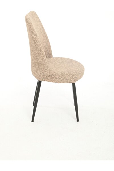 StarMall jakarli kumaş oval sandalye kılıfı,sandalye örtüsü çubuk desen 1 adet