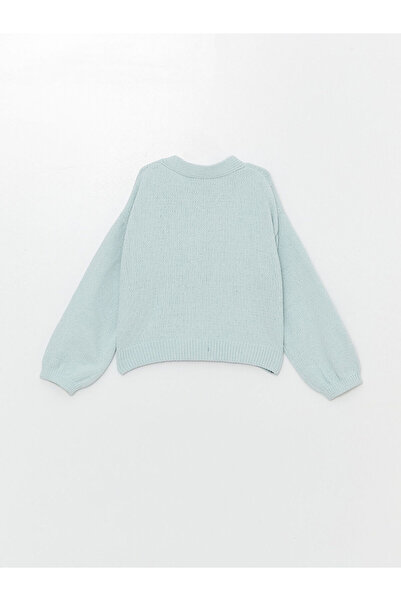 LC Waikiki V-Neck Girl's Knitwear Cardigan