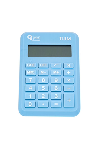 Pin Cep Tipi Hesap Makinesi Mavi Renk