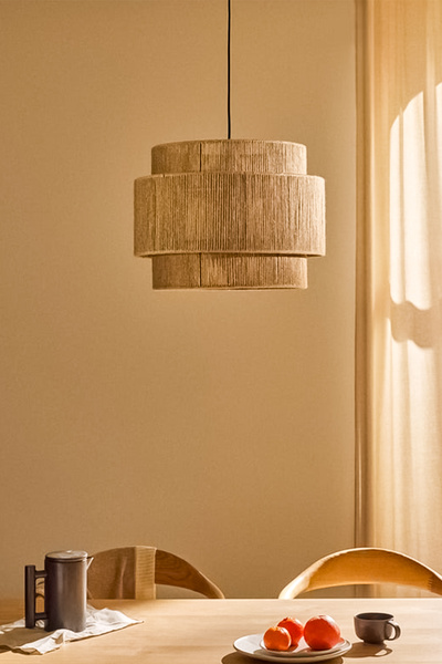 NYLife Katlı Hasır Avize Rustik Tasarım Bohem