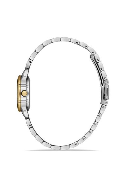 Navimarine Nm267-03 Gold Yellow Silver Color Steel Women's Wristwatch