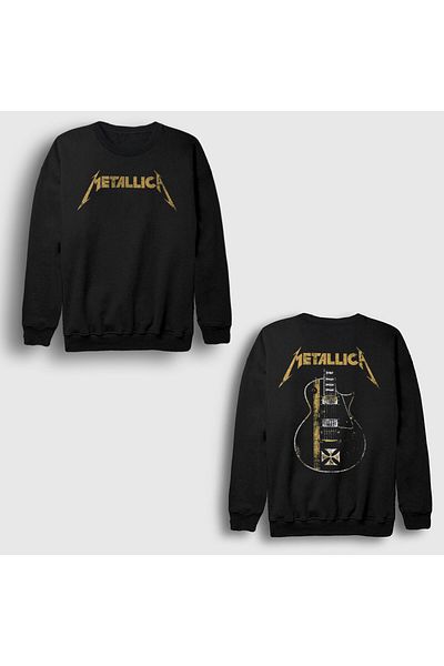 Presmono Φούτερ Unisex Μαύρη Κιθάρα V2 Metallica με στάμπα στην πλάτη 516813 ττ
