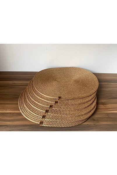 Naspar 6 Adet Gold Renk Oval Supla / Amerikan Servis (30x40)