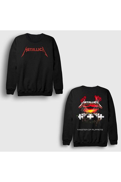 Presmono Унисекс суитшърт Master Of Puppets V2 Metallica с черен принт на гърба - 517248tt