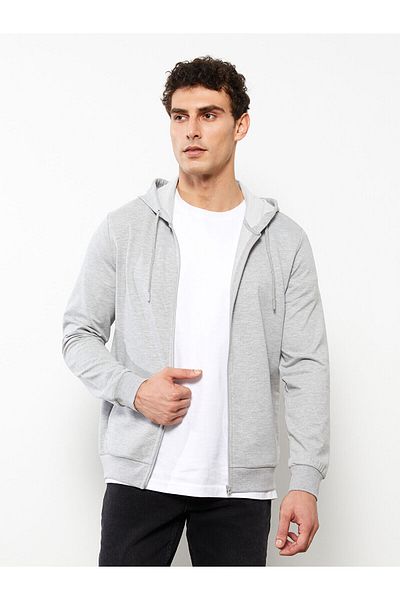 LC Waikiki Cardigan sport pentru bărbați, cu glugă, cu formă confortabilă