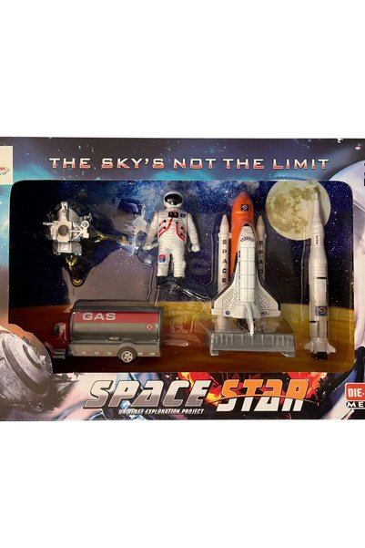 mavi su dünyası Blue Water World Space Toy Set - 6-Piece with Rocket