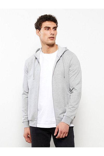 LC Waikiki Cardigan sport pentru bărbați, cu glugă, cu formă confortabilă