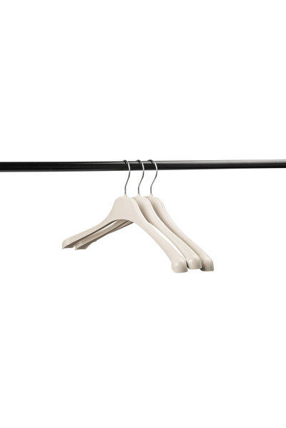 SİMPA PLASTİK 12'li Beyaz Ceket Askısı Seti – Kalın Gövdeli, Dayanıklı Plastik, Kaymaz Yapı