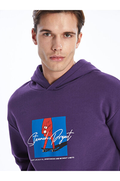 LC Waikiki Ανδρικό φούτερ με κουκούλα - μακρυμάνικο και στάμπα