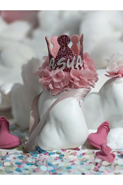 Genel Markalar Pudra Pembe 1 Yaş Doğum Günü Tacı, Sevimli ve Renkli Tasarım