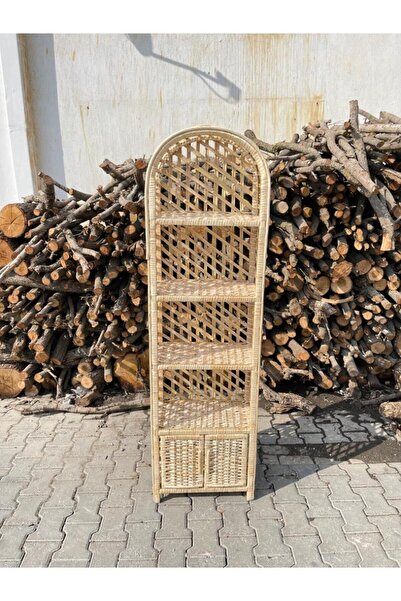 Renklidükkan hasır Hasır Kargı 5 Bölmeli Dekoratif Raf