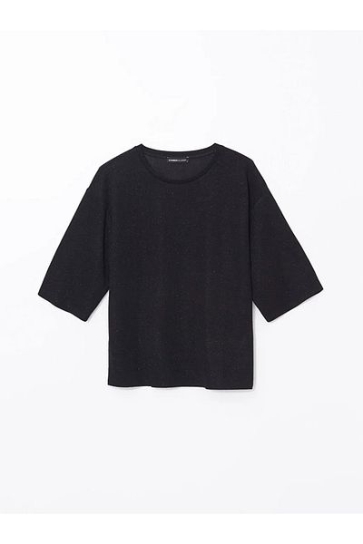 LC Waikiki Γυναικείο T-Shirt LCWAIKIKI Classic Μαύρο Μπλουζάκι με Κοντό Μανίκι