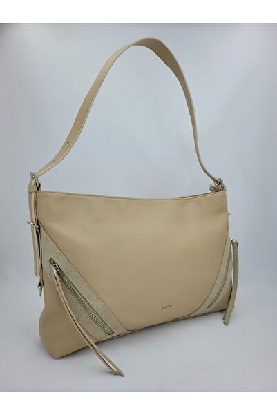 SARACH SARCAH fermuar detaylı büyük boy torba model omuz çantası