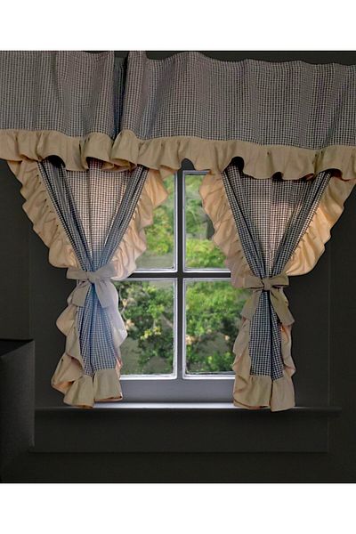 TUNCAY TEKSTİL 100% Natural 3-Side Rushed Grey Linen Buldan Curtain En X Size Shape