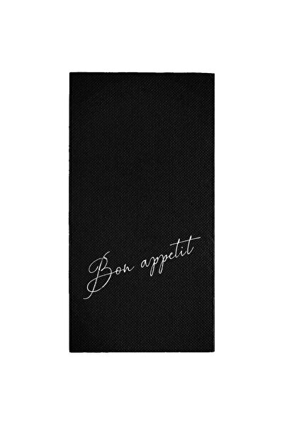 Story مجموعة من 16 منديلًا ورقيًا منقوشًا باللون الأسود مقاس 40 × 40 سم باللو...