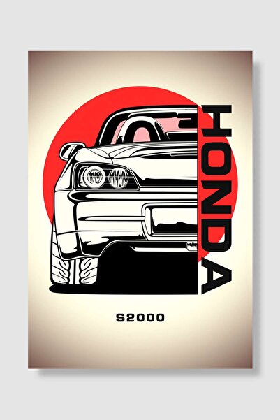 Mudi Store S2000 Honda Araba Poster Çerçevesiz Yüksek Kalite Araba Afiş Duvar...