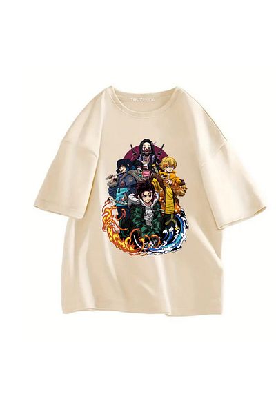 Touz Moda Anime Demon Slayer εμπριμέ Unisex Oversize T-shirt