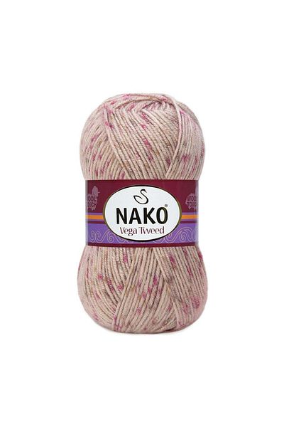 NAKO VEGA TWEED -31758- Premium Ακρυλικό Μαλακό Γιλέκο Ζακέτα Σχοινί - Πλεκτό Σχοινί Χεριών (ΜΟΝΟ ΜΑΚ)