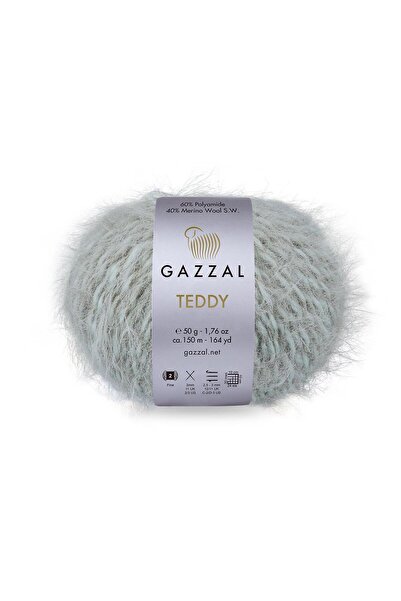 Gazzal Teddy %40 Superwash Merino %60 Poliamid Tüylü Örgü İpliği 50 g / 150 m...