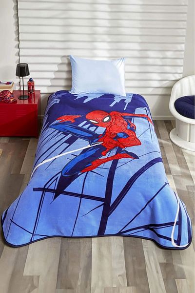 Bikaya Home Pătură unică cu licență Crystal Spiderman Original - 160 x 220