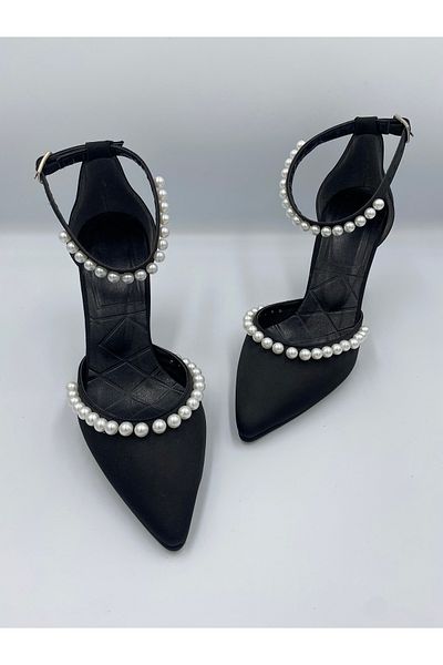 Ömer Ediz Shoes PEARL Pantofi de damă din satin cu toc de 9 cm cu curea