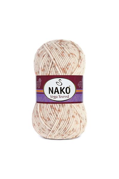 NAKO VEGA TWEED -35032- Premium ακρυλικό κορδόνι ζακέτας με μαλακή και λεπτομέρεια Beanie (ONE PIECE)
