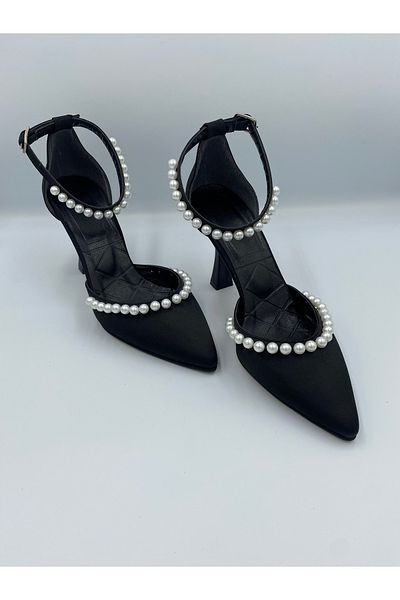 Ömer Ediz Shoes PEARL Pantofi de damă din satin cu toc de 9 cm cu curea