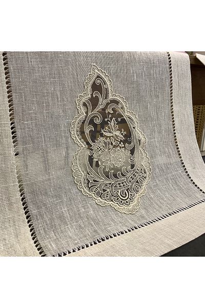 OYA home Hand Openwork & Lace & Shiny Glitter Linen Room Set - 2 Pcs