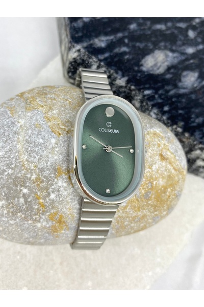 Coliseum Women's Green Silver Wristwatch Inside