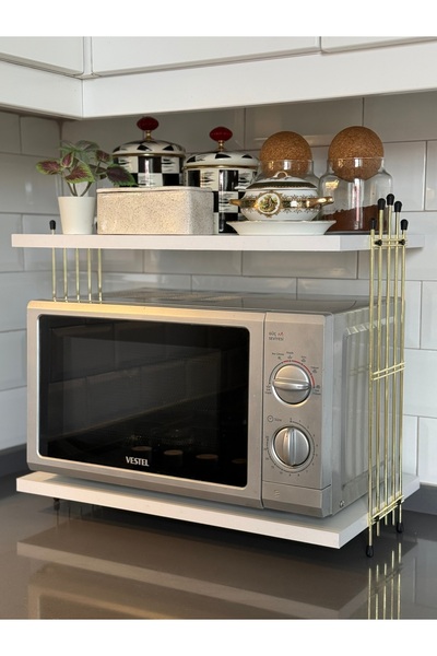 Benefse Mikrodalga Dolabı Tezgah Üstü Fırın Microdalga Mutfak Rafı Kahve Maki...