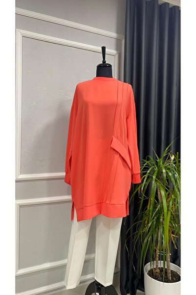 lolaa butik Puane Helsinki Kumaş Cep Pile Detaylı Tunik