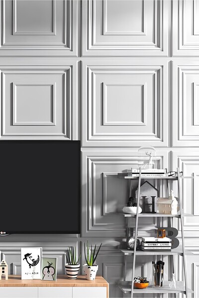 Duvarım 3 Boyutlu Boyanabilir PVC Duvar Paneli Mira (50-50 cm 4 adet-1 metrekare)