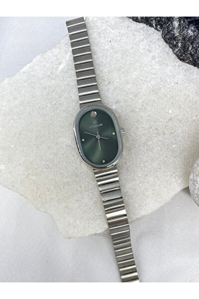 Coliseum Women's Green Silver Wristwatch Inside