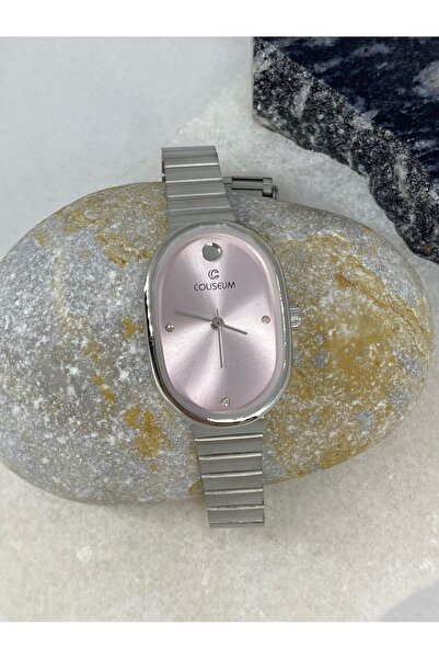 Coliseum İçi Pembe Gümüş Kadın Kol Saati