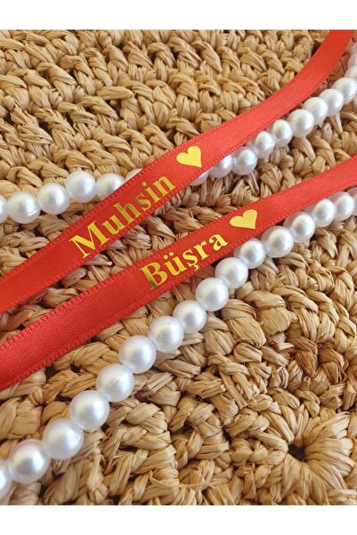 İsabella Accessories incili Söz Nişan Kurdelesi - İsimli Söz Nişan Kurdelesi ...