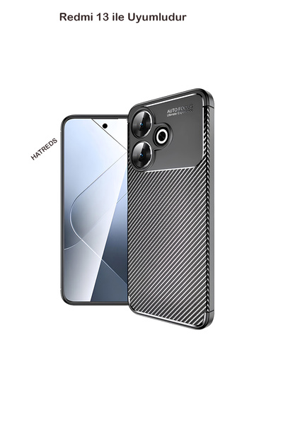 Hatreds Xiaomi Redmi 13 4G Uyumlu Kamera Korumalı İz Yapmaz A+ Kalite Silikon...