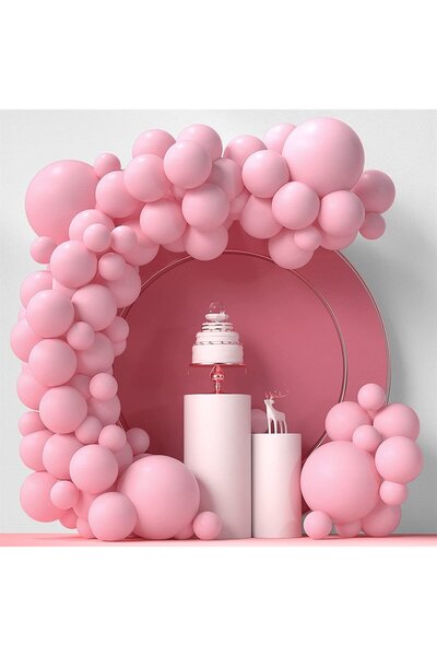 renk party بالون معكرون باستيل وردي 12 بوصة 30 قطعة