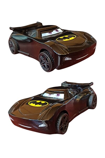 PopŞeker Mini Batman, Great Adventures! 13cm Metal Batmobile with Pull-Releas...