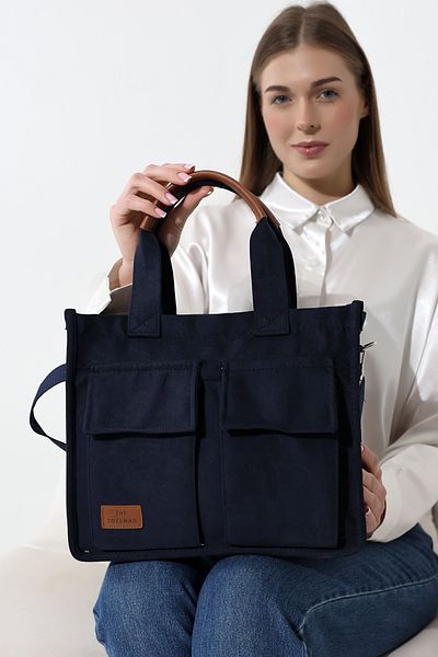 Moda azza Geantă de umăr elegantă din piele intoarsa pentru femei cu buzunare frontale si husa cu magnet