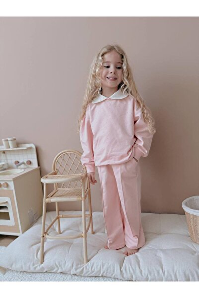 YİGİT BUTİK طقم Yigit Boutique بياقة قميص وأرجل إسبانية للفتيات