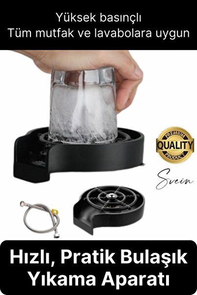 Svein Yüksek Basınçlı Pratik Otomatik Bardak Kadeh Kupa Yıkama Musluğu Fıskiy...