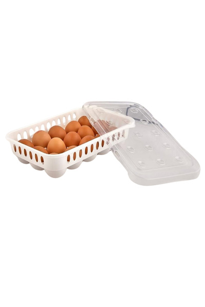nueluxury Egg Storage Container 15 Pieces 2 Pieces, Sterile Egg Holder, Egg Organizer with Lid