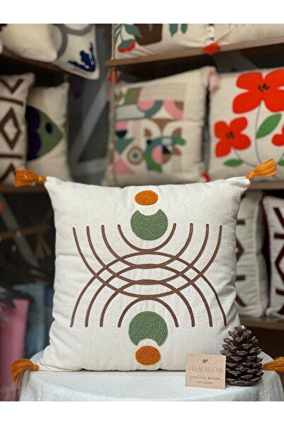 Home غطاء وسادة مزين بشراشيب مكون من قطعتين