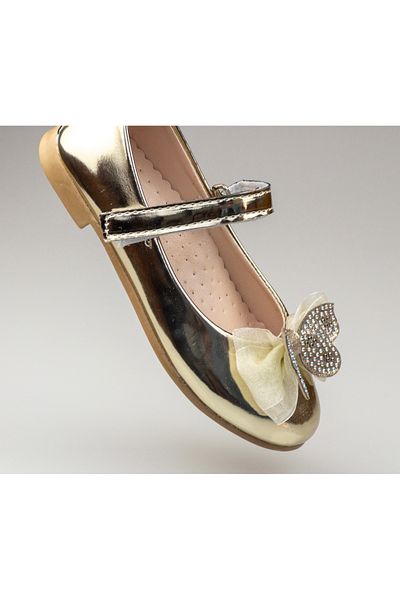 JOJO KIDS Girl's Orthopaedic Ballet Flats - Velcro and Non-Slip Sole