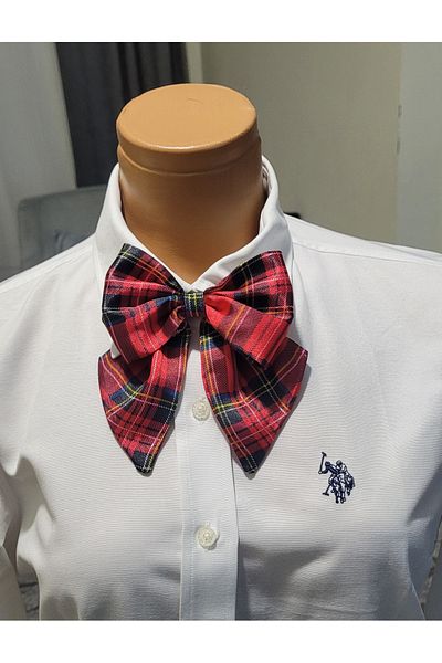 LO ADORO Kqdın Tie Bow Tie Plaid Square Satin Fabric Necktie